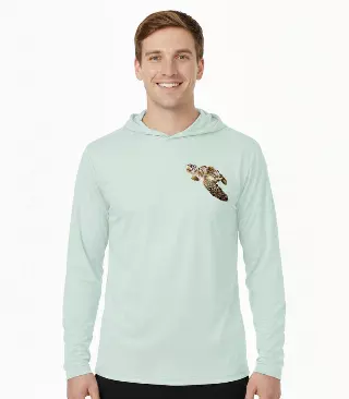 Men Performance Hoodie Top Turtle Graphic-7613709