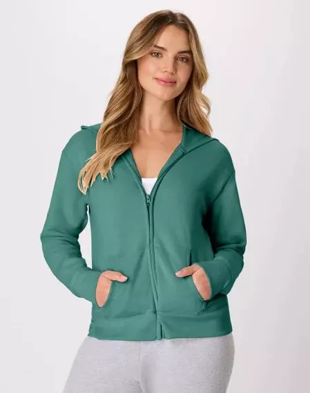 #7W-H-O4637 Hanes EcoSmart Women’s Full-Zip Fleece Hoodie – $5.50 each (20 Pieces)