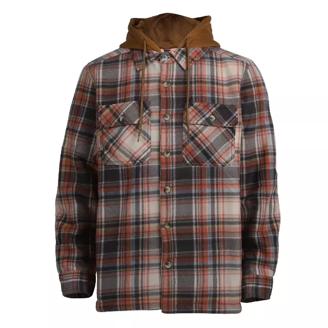 Men’s Berber Lined Plaid Jacket - Style #MFJ170 -$15.50/Unit - 12 PCS/CS - PLEASE SEE DESCRIPTION — Brown Tan