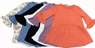 3/4 SLV Plus Size Knit Top 12pc Pack