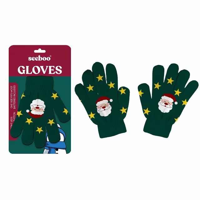 LED Light Up Knit Gloves – Adult Size — Hohoho