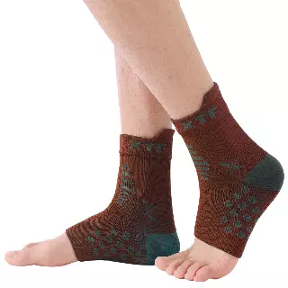Targeted Pain Relief Ankle Compression Sleeves — Brown / Small/Medium