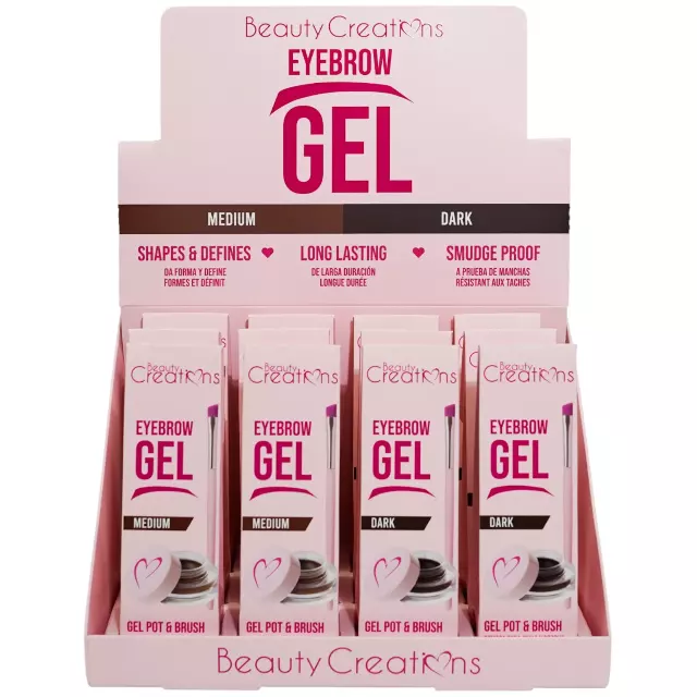 Beauty Creations Gel Eyebrow Long Lasting Waterproof - Wholesale Display 12 Units (EGD01)
