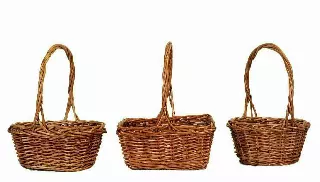 MS1105CN – 3 Asst.shape 7” cinnamon willow w/Liner-“each” Min 12 – Case 36 pcs