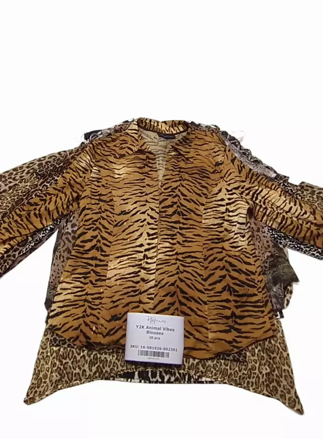 Y2K Animal Vibes Blouses 20 pcs