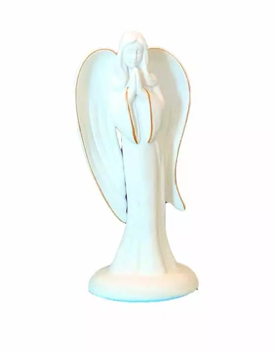 CPX2017WT – 9” white angel with gold trim – Min 8 pcs – Case Pk 8 Pcs