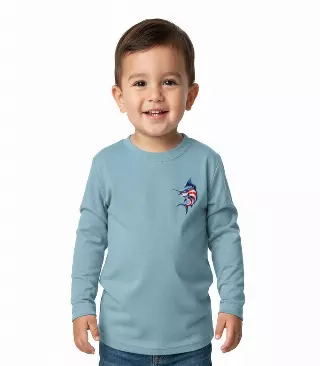 Boys Performance Top Marlin Fish USA Flag Graphic-7611502