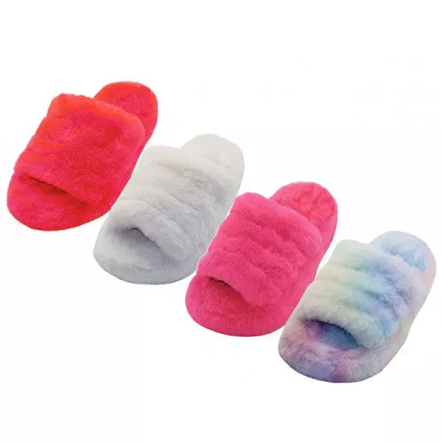 S100C-A - Wholesale Children's "Easy USA" Soft Plush Upper with House Slippers