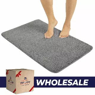 Fluffy Foamed Bath Rug, 21x32 inches Bath Rugs for Bathroom, 100% Polyester Upper Fluffy Surface and Grip Enhanced Base - 18 Set Case Pack