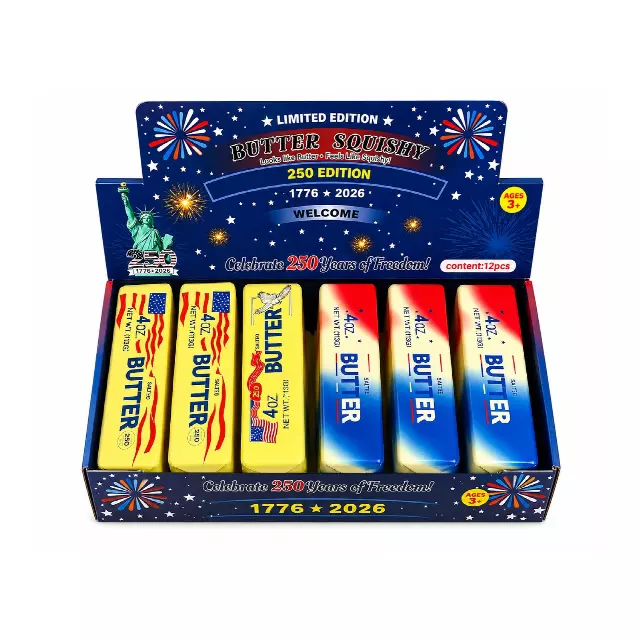 Patriotic Butter Stick Squishy – Slow-Rise Stress Relief Toy