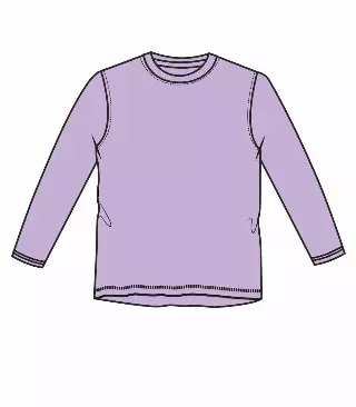 Performance L/S Crew Neck Lavender - 7686009