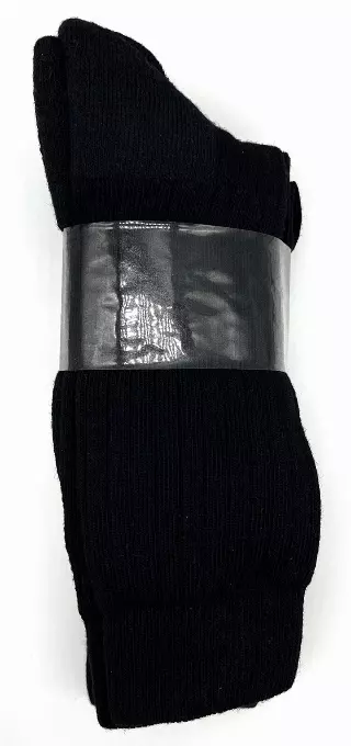 #6-RW-3613 Women’s Famous Maker Black Crew Socks – $2.25 Per 3 Pair Pack (16 Packs)