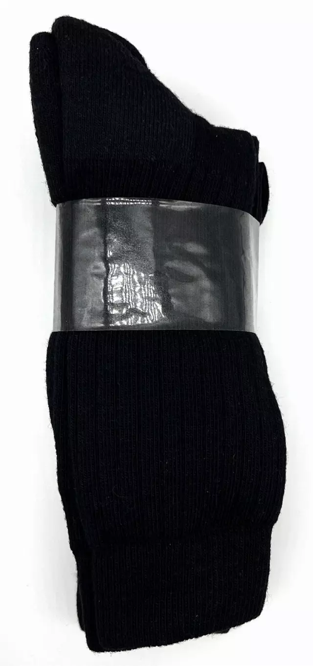#6-RW-3613 Women’s Famous Maker Black Crew Socks – $2.25 Per 3 Pair Pack (16 Packs)