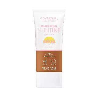 COVERGIRL Clean Fresh Blurring Skin Tint with SPF 30, 450 Rich Warm, Liquid Foundation, Soft Matte Finish, Smooths, Brightens, Blurs Pores, Mineral Sunscreen, Vegan Formula