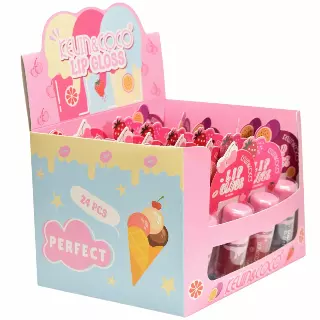 Kevin & Coco Ice Cream Flavours Lip Gloss - Wholesale Display 24 Units (KC1222)