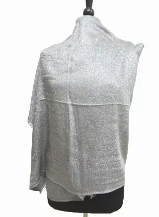 IN303A Solid Color Metallic Scarf — Silver
