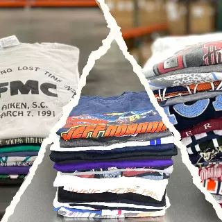 Pick 3 Custom 50lb T-Shirt Bale — Nascar / Vintage Graphics / College / University