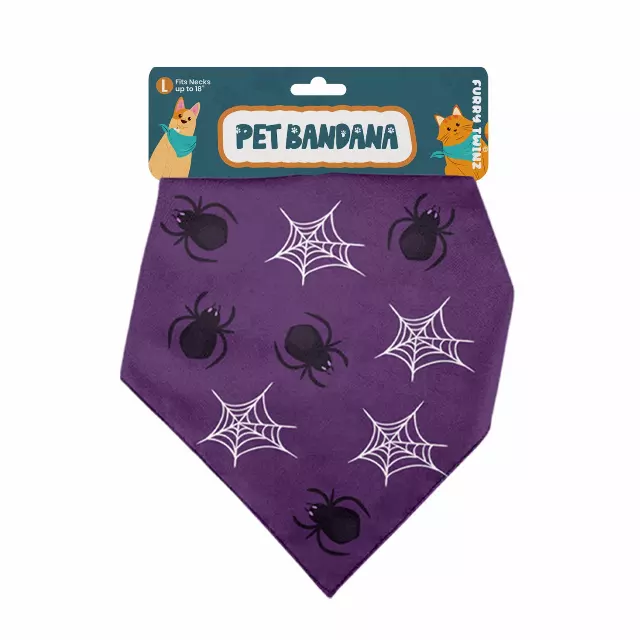 Halloween Pet Bandana – Festive Seasonal Accessory — Spider Web