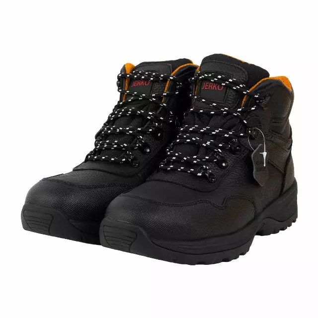 Leather steel-toed work boots · assorted sizes