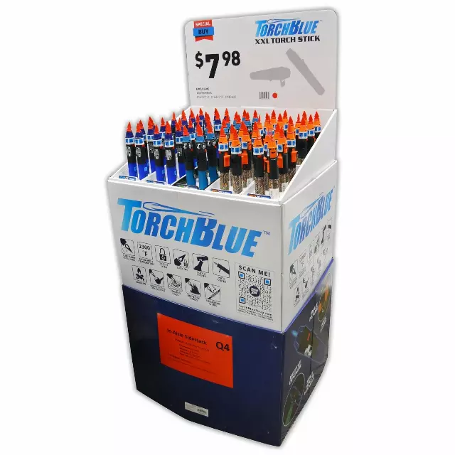 Torch Stick Assortment Floor Display - 120 Pieces Per Retail Ready Display Kit 88325