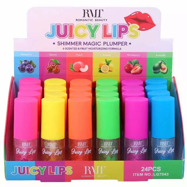Romantic Beauty Juicy Lips Shimmer Magic Lip Plumper - Wholesale Display 24 Units (LG7043)