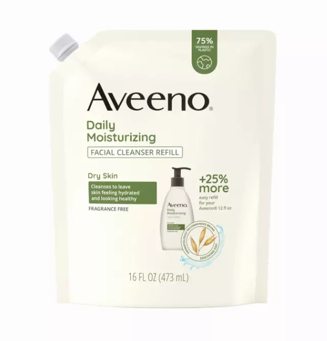 Aveeno Daily Moisturizing Facial Cleanser, Fragrance-Free, 16 fl oz