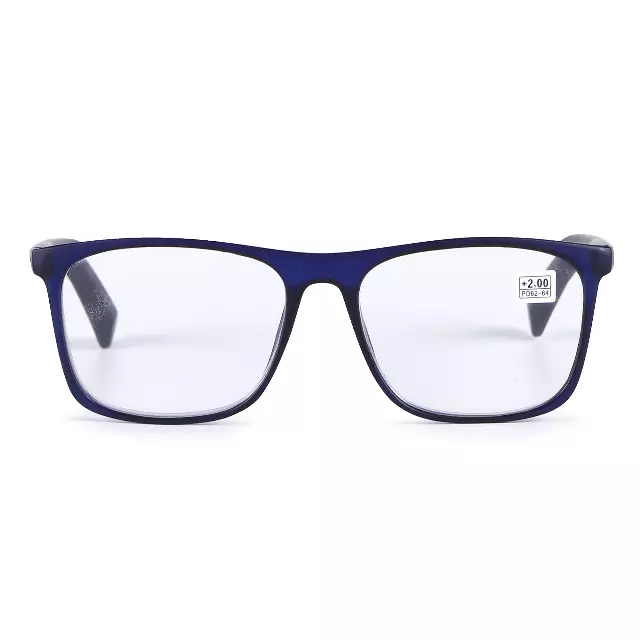 Timeless Unisex Square Frame Reading Glasses in 10+ Custom Reading Powers RJ10464 — +1.25