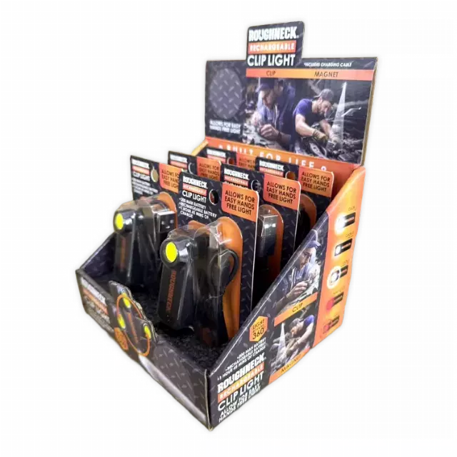 Rechargeable Magnetic Clip Light - 6 Pieces Per Retail Ready Display 26506