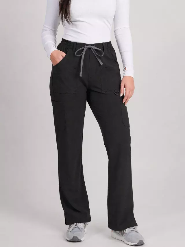 10 Pocket Straight Leg Scrub Pant with Belt Loop Detail — M