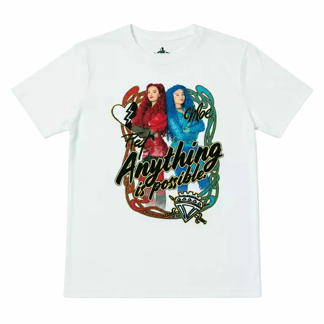 YOUTH GIRLS DISNEY DESCENDANTS T-SHIRT LT BLUE