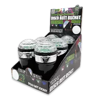 Disco Butt Bucket with Sound Activated LED Lights - 6 Pieces Per Retail Ready Display 23742