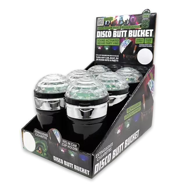 Disco Butt Bucket with Sound Activated LED Lights - 6 Pieces Per Retail Ready Display 23742