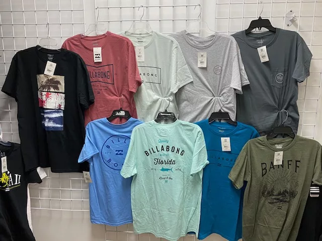 Billabong wholesale mens tees assortment 48pcs.