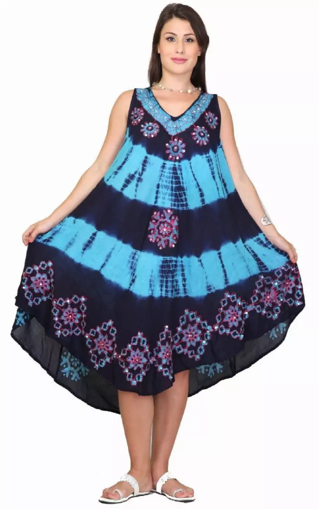 PNA-1178 - Women's Lightweight Sleeveless Mixed Print Cover-Up Dress - (6-PCS PRE-PACK) ($6 Each)