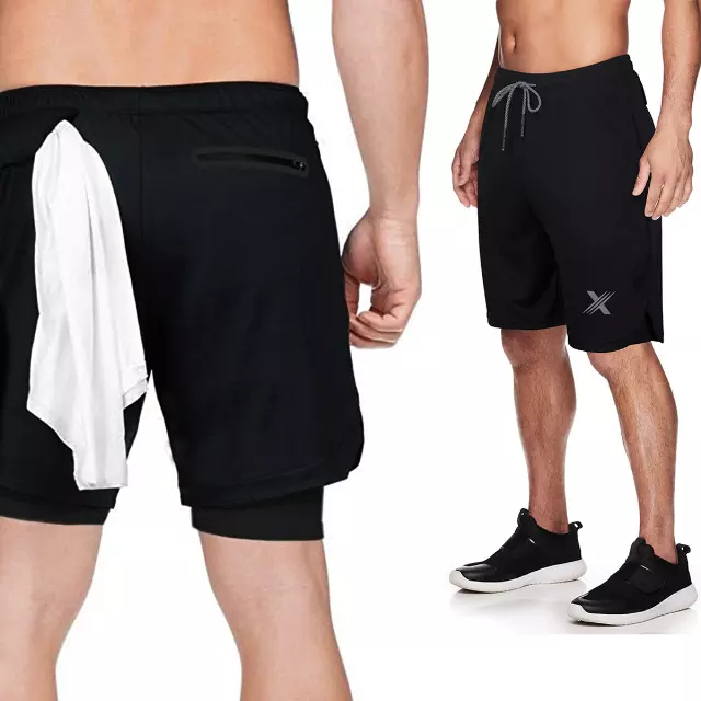 Men's Essential Lightweight Liner Running Shorts — Black / Medium