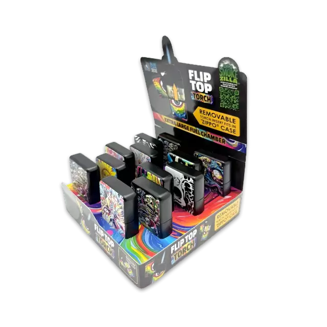 Mind Bending Metal Flip Torch Lighter - 12 Pieces Per Retail Ready Display 25259