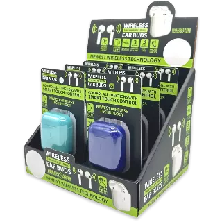 Wireless Earbuds with Case - 6 Pieces Per Retail Ready Display 23635