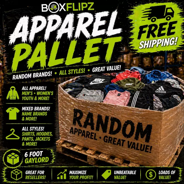 Blended brands - 500 unit apparel pallet - free LTL Shipping