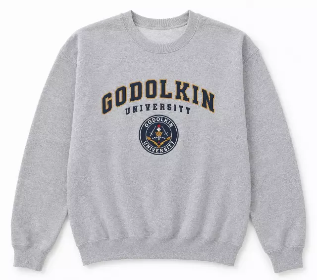THE BOYS GODOLKIN UNIVERSITY CREWNECK HTR GREY ZVBM2031