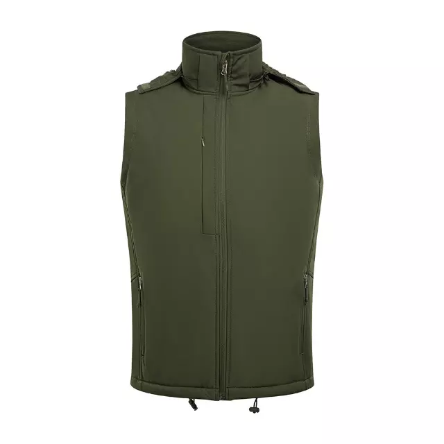 Men's Detachable Hood Vest Berber Lined - Style #MV156 - $13.50/Unit MINIMUM 12 PCS - PLEASE SEE DESCRIPTION - S-2XL — Ranger Green