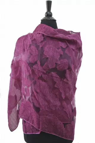 BF710 Floral Spring Scarf — Purple