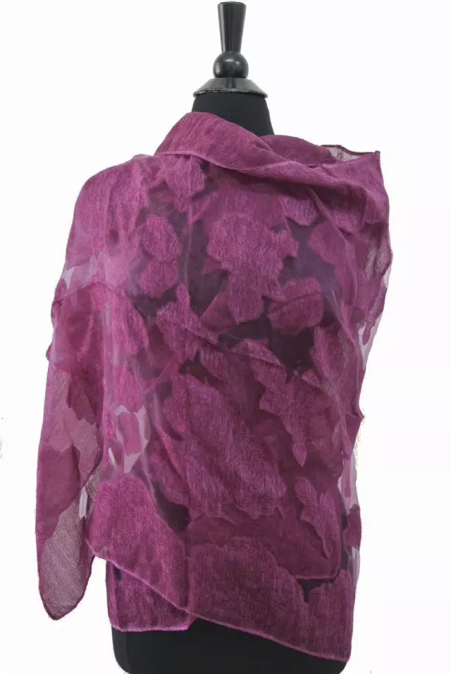 BF710 Floral Spring Scarf — Purple