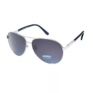 Modern Aviator Sunglasses with Patterned Temple Arms & Lightweight Metal Frame HJ1005