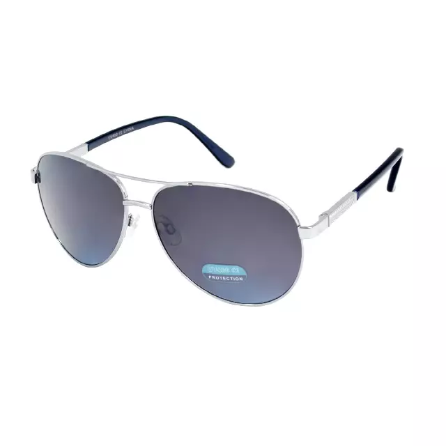 Modern Aviator Sunglasses with Patterned Temple Arms & Lightweight Metal Frame HJ1005