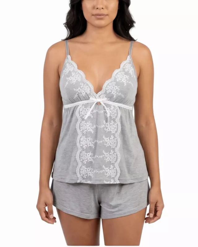 Rosa Pajama Set — Grey / S