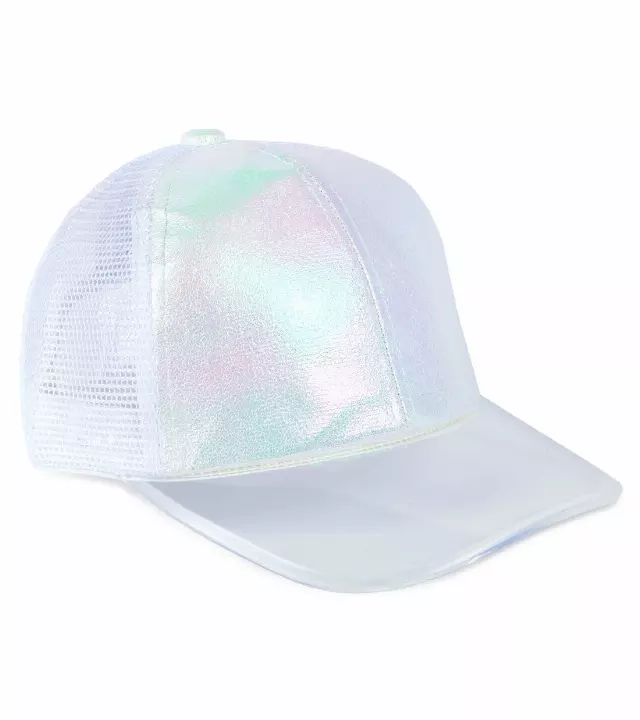 Magid Duochrome Acrylic Brim Baseball Cap — WHITE