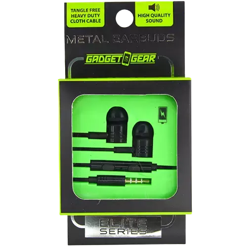 Wired Earbuds Metal With Mic - 2 Pieces Per Pack 21206