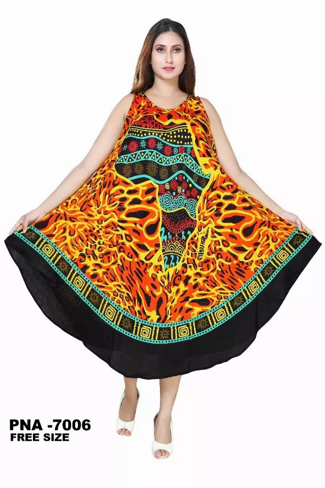 PND-7006 -Africa Map Umbrella Dress - (6-PCS PRE-PACK) ($8 Each)