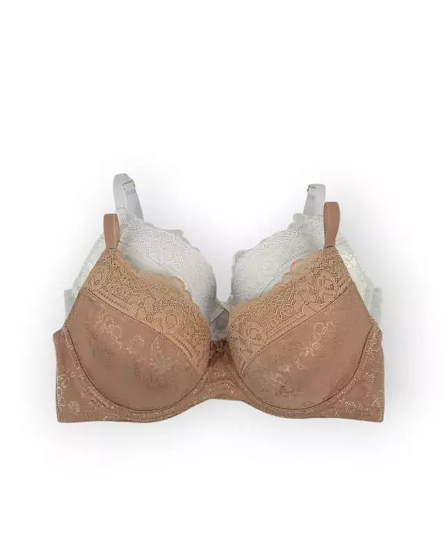 Sadie Plus 2-Pack Bras — Nude / 38DD
