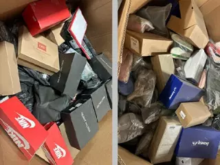 Amazon shoes truckload · 22-24 pallets · 7000-8000 pairs · super clean